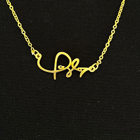 Taylor Swift signature necklace golden color - Picture 1 of 3
